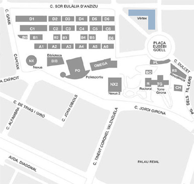 Mapa Campus Nord